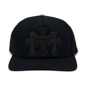 Rare Chrome Hearts Triple Cross Cemetery Trucker Hat